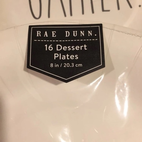 Rae Dunn GATHER Dessert Paper Plates - Picture 2 of 4